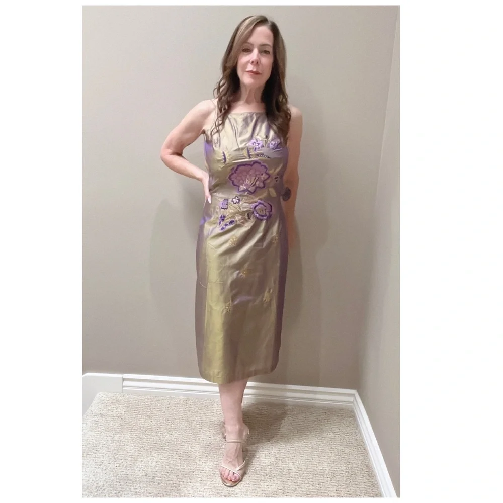 FREE PEOPLE 100% Silk Vintage Dress - Picture 6 of 13